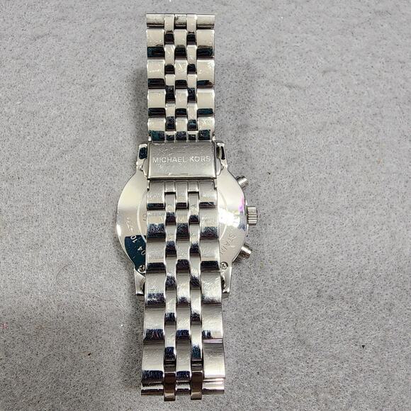 Michael Kors Women's Ritz Chronograph Watch Model #MK5020 3 Sub Dials Stainless - Picture 7 of 16